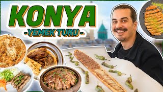 Konya'da Ne Yenir Ne İçilir ? Yemek Turu + Çatalhöyük [2024] (Yağ Somunu, Bamya Çorbası, Etli Ekmek)