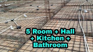 5 Room and Hall and Kitchen and Bathroom Slab Electrical working Full ।। Chhat wiring ।। Jan 2022