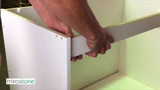 Mirostone Installation - Changing Cabinet Top Rail