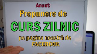 Anunt despre o idee de CURS ZILNIC de engleza pe Facebook