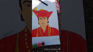 Part-2 dhirendra krishna shastri painting #drawing #bageshwardhamsarkar #shorts #mahadev