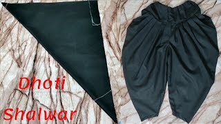 dhoti shalwar full cutting and stitching/how to sew dhoti pant/3 or 4year baby girl dhoti shalwar