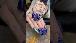 New Nails TREND 💅 #fyp #foryou #viral #shorts #trending #fun #blue #nailart #nails #inspo #natural