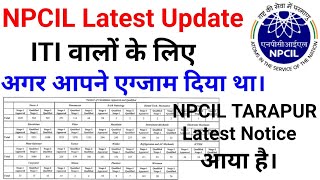 NPCIL Latest Update 2024 ITI के लिए TARAPUR की तरफ से।