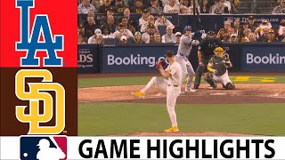 MLB Highlights San Diego Padres vs. Los Angeles Dodgers a tightly contested game, perfectly balanced