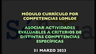 Curso 22-23 - Asociar actividades evaluables a criterios de distintas competencias específicas