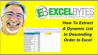 How To Extract A Dynamic List In Descending Order In Excel