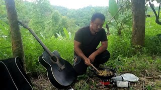 Celebrating  14th August  Naga independence  day alone in jungle .