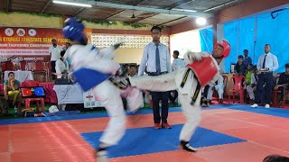 Jharkhand senior state games 🔵 Aditya (ranchi)vs🔴Rahul Pradhan (dhanbad) #taekwondo #viral #trending