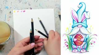 Easter Bunny Gnome - Drawing |  Drawing Tutorial - Learn to draw from home step-by-step