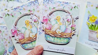 Идеи для пасхальной открытки - Простые пасхальные открытки - Бумаги Lemoncraft Spring Everywhere