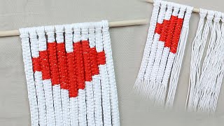 How to make Macrame wall hanging? (Easy DIY & Heart Pattern)