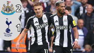 Newcastle beats Tottenham in dramatic Premier League game