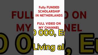 Fully funded scholarship in Netherlands  | #scholarship  #netherlands #namibianyoutuber