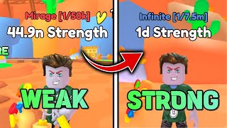 I Went FROM 44.9n Strength TO 1d Strength in ARM WRESTLING SIMULATOR