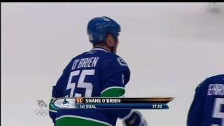 Shane O'Brien Scores vs the Blues - Dec. 21/09