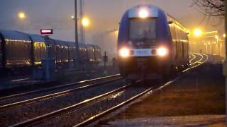 X 76575 entre en gare de Vittel le 20/02/2011