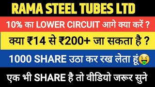 Rama Steel Tubes ltd Share latest News Today Target Analysis | Rama Steel Stock Hold or Sell ?