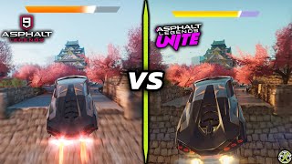 Asphalt 9 vs Asphalt Unite - Osaka Comparison