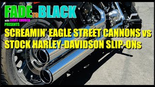 Screamin' Eagle Street Cannons vs Stock Harley-Davidson Slip On