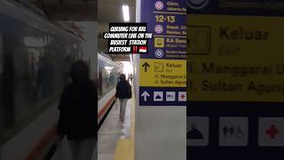 Queuing For KRL Commuter line Indonesia on the busiest Station platform ‼️ #railfans #train