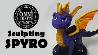 Sculpting Spyro the Dragon // Polymer clay sculpture