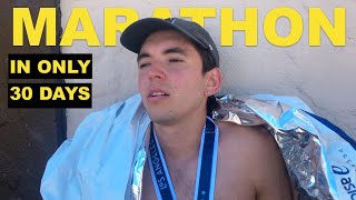 Running a Marathon with only 1 Month of Training | Bucket List # 32