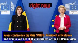 [ENG] Right Now - Press conference by Maia SANDU and Ursula von der LEYEN.