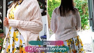 How to Sew a Cardigan from Scratch | DIY Cottagecore Cardigan | Sewing TATB 'Bertha' Cardigan