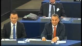 Orbán Viktor Európai Parlament Tavares jelentés (javitott hang)