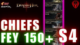 🐉 S4 Fey 150 - 155 and Chief Challenge Meta 100M Damage (Second Part) | Dragonheir: Silent Gods