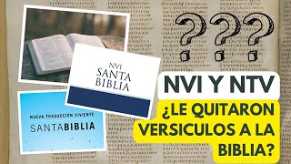 Biblia NTV y NVI le quitaron versiculos de la Biblia.