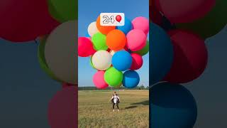 How Many Balloons Does It Take To Fly #mrbeast #mrbeastshorts #shorts #trendingshorts