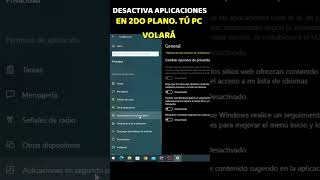 DESACTIVA APLICACIONES 2DO PLANO 2023 #windows10 #optimization #acelerawindows10