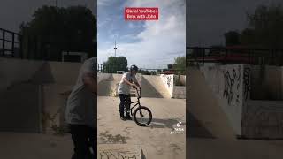 Truco de bmx para calentar / trucos de bmx para principiantes / bmx tricks / 360 barspin / bmx