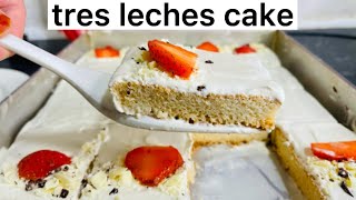 Tres leches easy delicious cake recipe 😋