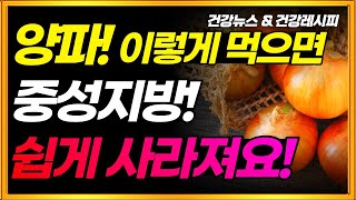 양파! 이렇게 먹으면 중성지방! 싹 사라집니다! 양파! 꼭 이렇게 드세요!