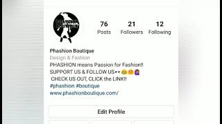 Follow US Instagram  COME FOLLOW US⏩↪️ TO STAY UP TO DATE📅 WITH PHASHION BOUTIQUE FASHION👗👡👢👜👠👚👓👔👖🎩👛