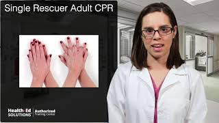 One Rescuer CPR for Adults | CPR Certification Institute