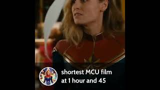 Did you know The Marvels 2023' is the Shortest MCU Film | #marvel #thor #film