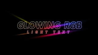 How to Create Glowing RGB Light Text | Photoshop Tutorial