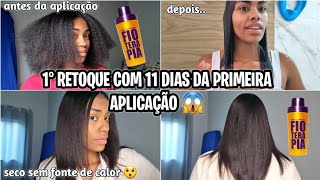 1° RETOQUE DA FIOTERAPIA COM 11 DIAS APÓS A PRIMEIRA APLICAÇÃO | DESSA VEZ ALISOU 100%?! 😱