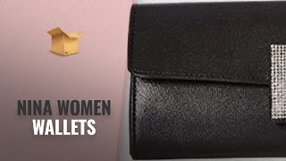 Top 10 Nina Women Wallets [2018 Best Sellers]: Nina Women's Ailish Black Clutch