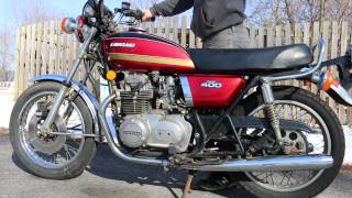 1974 Kawasaki KZ400 running