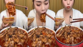 【ASMR MUKBANG]豪華吃播,红烧牛波凌盖&红烧肉&猪油拌饭,滿嘴醬香,一口接一口好 吃到停不下來 seafood eating show, seafood asmr mukbang #127