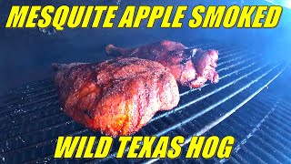 Mesquite and Apple Smoked Wild Texas Hog!*(Cook, Taste Test, Review)* #survival #food #family #fun