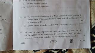 Cbse Chemistry Class 12 Board Question paper 2023 #cbse #boardexam