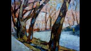 Oil Painting (Winter in the City) by Kadar A. Tibor