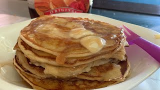 Pancakes from scratch for kids breakfast