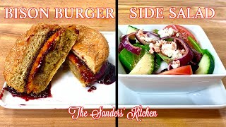 AMAZING BISON BURGER | DELICIOUS SIDE SALAD